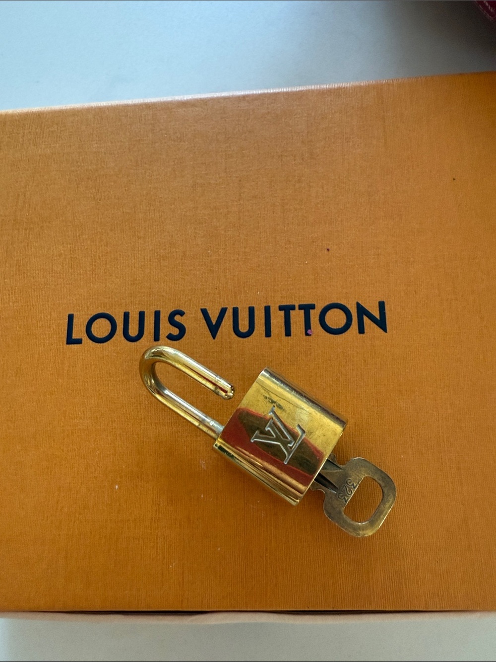 Louis Vuitton Gold Brass Padlock and Key 323